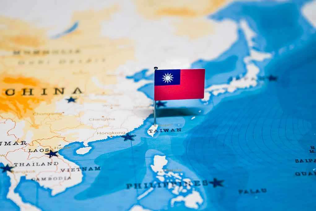 1326752498 Flag of Taiwan on map