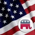Black GOP Rep Issues DEVASTATING CRT Takedown! American flag with Republican elephant symbol.