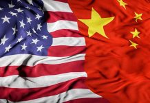 Xi Jinping Makes Trade Concession – Markets ERUPT! United States flag merged with China flag.