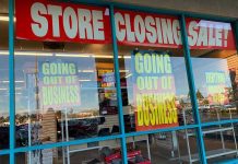 208 Year Brand SHUTTING DOWN – End of an Era Store closing sale with going out of business signs.