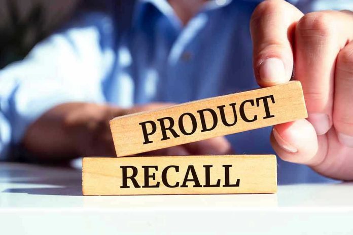 2224669043 Wooden blocks with Product Recall text.