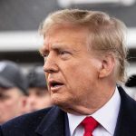 Trump Blocks Epstein Bombshell—Congress Stunned Man in suit and red tie speaking outside.