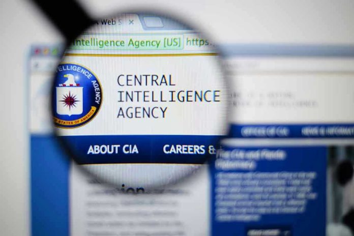 255304384 Magnifying glass over Central Intelligence Agency webpage.