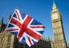 Union Jack flag with Big Ben in background.