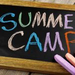 28 Young Lives Lost—Camp Faces Major Lawsuits Chalkboard with colorful writing that says Summer Camp and several pieces of chalk