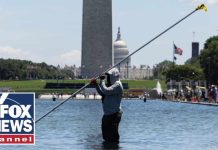 Former Olympian arrested for allegedly vandalizing Lincoln Memorial Reflecting Pool