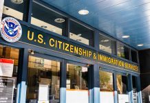 US Citizenship and Immigration Services building entrance
