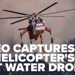 Video capture one of helicopter crew’s last water drops over fire before crash