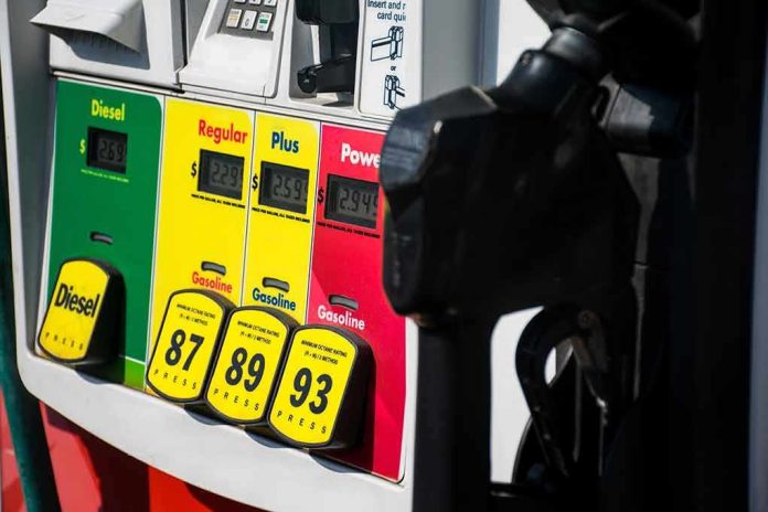 shutterstock_1030596601 Gas pump with diesel, regular, plus, and premium fuel options