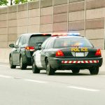 Bodycam Standoff: NFL Star’s Arrest Video Leaked Police car with flashing lights stops a minivan on highway