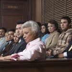 Holdout Clancy Juror’s Disturbing Past Resurfaced María Rojo and Jessica Bowman seated among jurors in a courtroom jury box