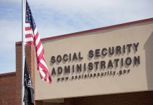 Social Security Administration building with American flag