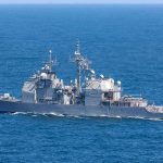 Trump STRIKES Iran – Fragile Deal Ended! Gray naval warship cruising on open sea