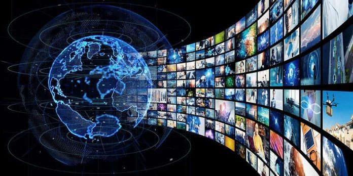 shutterstock_2644480887-4 Digital globe with curved wall of multimedia screens