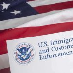 U.S. flag with government document and seal