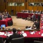 Patrick Leahy and Samuel Alito at a Senate hearing with committee and press present