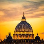 Pentagon Livestream Plan Ignites Vatican Fury St. Peter's Basilica dome at sunset