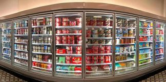 Hackers Attack Grocery Stores – Causing Mass Spoilage of Food Grocery store freezer aisle with ice cream and frozen desserts