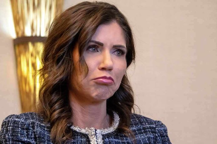 Woman with wavy brown hair making a pouting expression