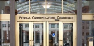 The View’ Openly Campaigns for James Talarico on the Air Federal Communications Commission building entrance with gold doors