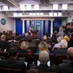 Trump RAMPS UP Taxpayer-Funded Ads, Now On CNN and MSN Press secretary at podium addressing reporters in briefing room