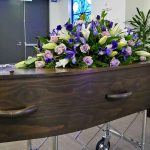 casket at funeral home