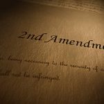 2nd Amendment text on old parchment paper.