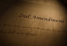 2nd Amendment text on old parchment paper.