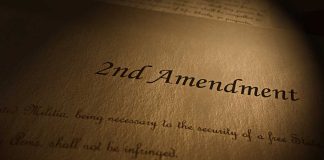 2nd Amendment text on old parchment paper.