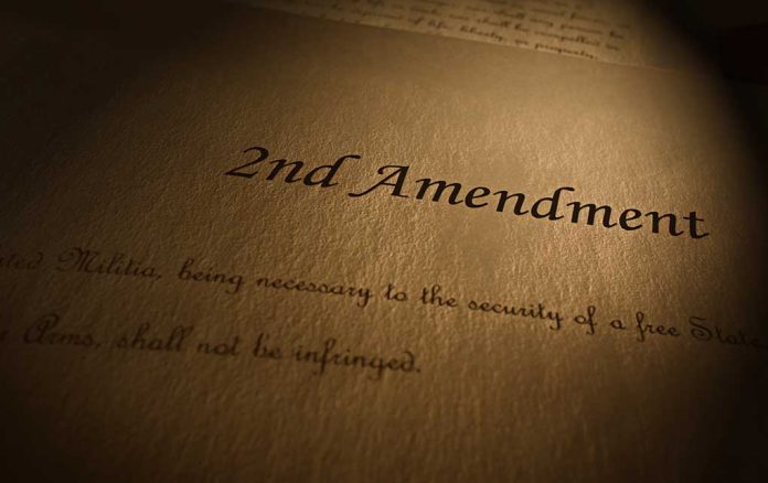 2nd Amendment text on old parchment paper.