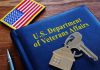 U.S. Department of Veterans Affairs book, keys, flag