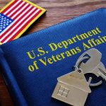 U.S. Department of Veterans Affairs book, keys, flag