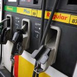 Gas station pumps for diesel plus and regular fuel