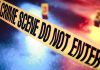 Crime scene tape with do not enter text