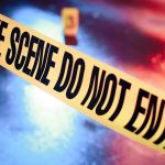 Crime scene tape with do not enter text