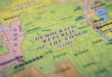 Map showing the Democratic Republic of the Congo