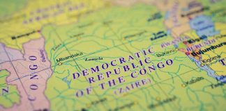 Map showing the Democratic Republic of the Congo
