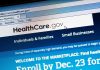 Screenshot of the HealthCare website with enrollment information