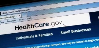 Screenshot of the HealthCare website with enrollment information