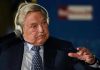 Elderly man speaks with headset and gestures.